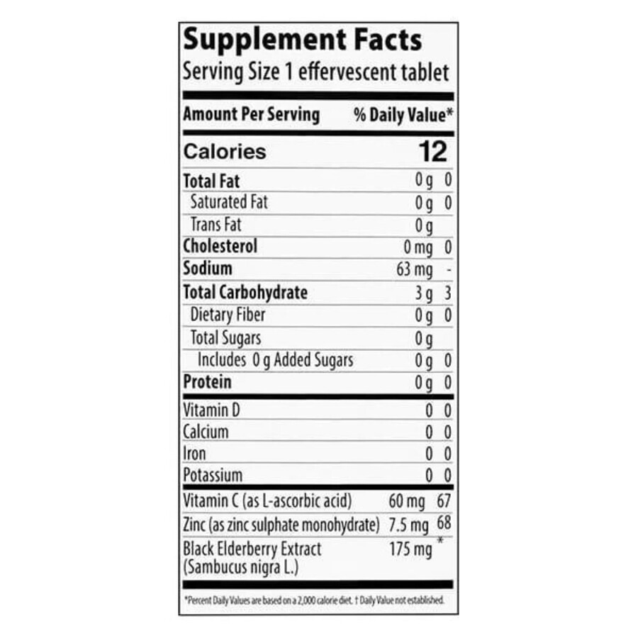 nutriplus sambucus effervescent tablets